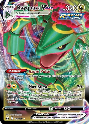 Pokemon TCG - Crown Zenith - Rayquaza VMAX - 102/159 - Holofoil