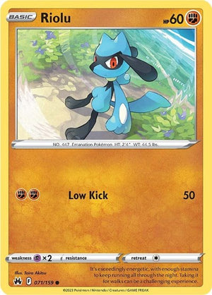 Pokemon TCG - Crown Zenith - Riolu - 071/159