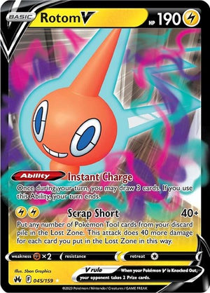 Pokemon TCG - Crown Zenith - Rotom V - 045/159 - Holofoil