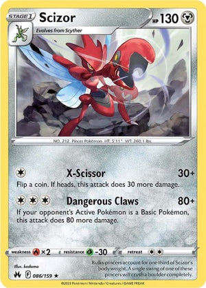 Pokemon TCG - Crown Zenith - Scizor - 086/159