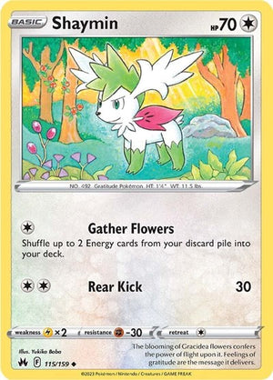 Pokemon TCG - Crown Zenith - Shaymin - 115/159 - Reverse Holofoil
