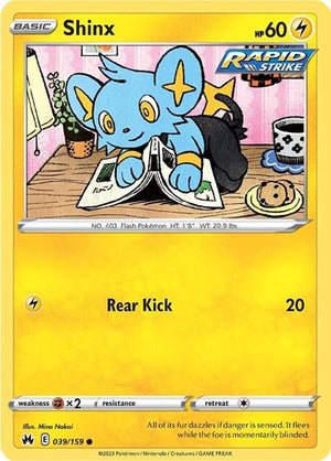 Pokemon TCG - Crown Zenith - Shinx - 039/159 - Reverse Holofoil