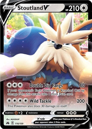 Pokemon TCG - Crown Zenith - Stoutland V - 116/159 - Holofoil