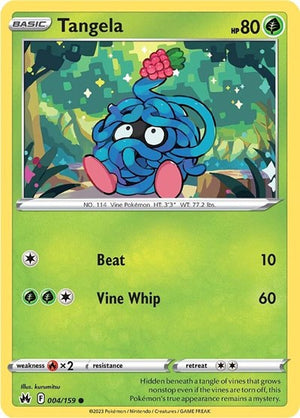 Pokemon TCG - Crown Zenith - Tangela - 004/159 - Reverse Holofoil