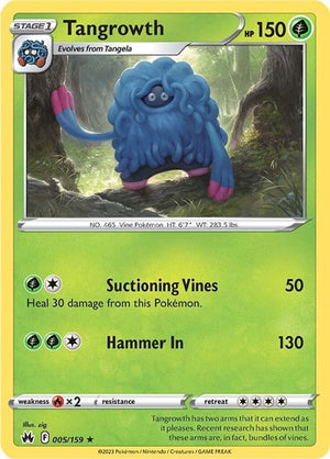 Pokemon TCG - Crown Zenith - Tangrowth - 005/159 - Reverse Holofoil