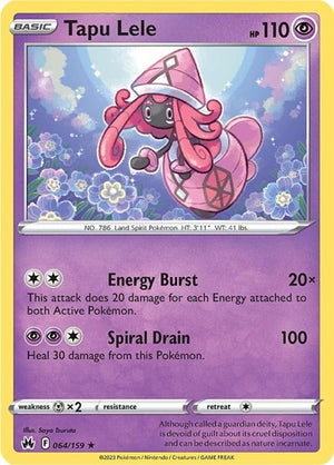 Pokemon TCG - Crown Zenith - Tapu Lele - 064/159 - Reverse Holofoil