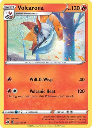 Pokemon TCG - Crown Zenith - Volcarona - 025/159 - Reverse Holofoil