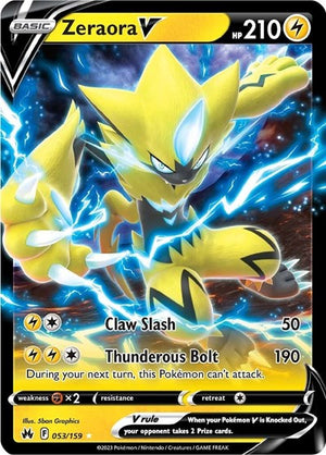 Pokemon TCG - Crown Zenith - Zeraora V - 053/159 - Holofoil