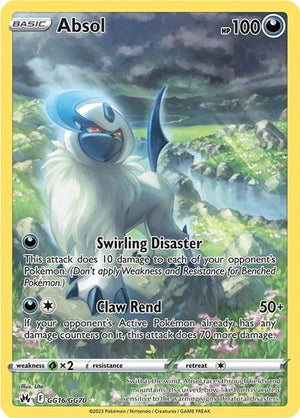 Pokemon TCG - SWSH12.5: Crown Zenith - Galarian Gallery - Absol - GG16/GG70 - Holofoil