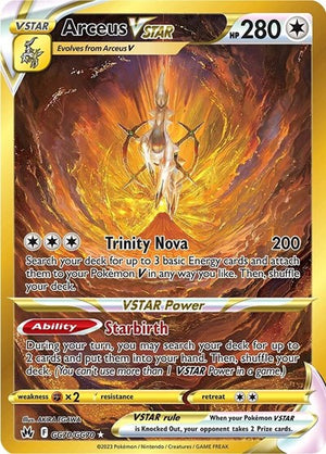 Pokemon TCG - SWSH12.5: Crown Zenith - Galarian Gallery - Arceus VSTAR - GG70/GG70 - Holofoil