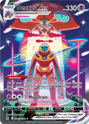 Pokemon TCG - SWSH12.5: Crown Zenith - Galarian Gallery - Deoxys VMAX - GG45/GG70 - Holofoil