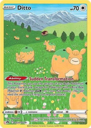 Pokemon TCG - SWSH12.5: Crown Zenith - Galarian Gallery - Ditto - GG22/GG70 - Holofoil