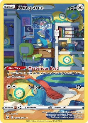 Pokemon TCG - SWSH12.5: Crown Zenith - Galarian Gallery - Dunsparce - GG23/GG70 - Holofoil