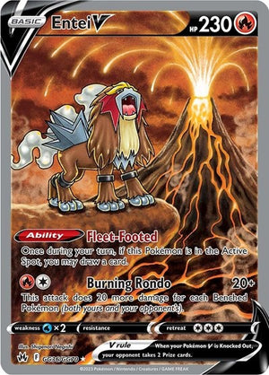 Pokemon TCG - SWSH12.5: Crown Zenith - Galarian Gallery - Entei V - GG36/GG70 - Holofoil