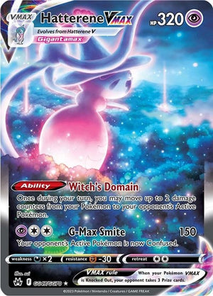 Pokemon TCG - SWSH12.5: Crown Zenith - Galarian Gallery - Hatterene VMAX - GG47/GG70 - Holofoil