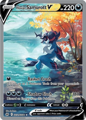 Pokemon TCG - SWSH12.5: Crown Zenith - Galarian Gallery - Hisuian Samurott V - GG51/GG70 - Holofoil