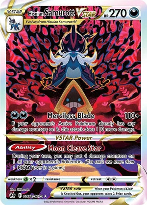 Pokemon TCG - SWSH12.5: Crown Zenith - Galarian Gallery - Hisuian Samurott VSTAR - GG52/GG70 - Holofoil