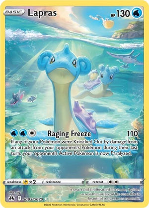 Pokemon TCG - SWSH12.5: Crown Zenith - Galarian Gallery - Lapras - GG05/GG70 - Holofoil