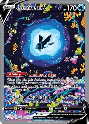 Pokemon TCG - SWSH12.5: Crown Zenith - Galarian Gallery - Lumineon V - GG39/GG70 - Holofoil