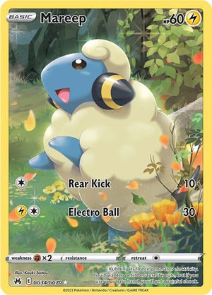 Pokemon TCG - SWSH12.5: Crown Zenith - Galarian Gallery - Mareep - GG34/GG70 - Holofoil