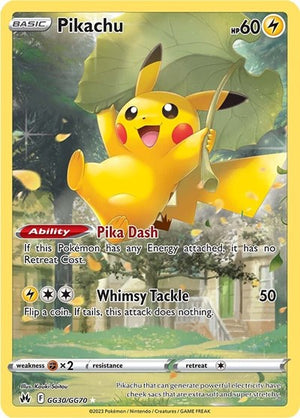 Pokemon TCG - SWSH12.5: Crown Zenith - Galarian Gallery - Pikachu - GG30/GG70 - Holofoil