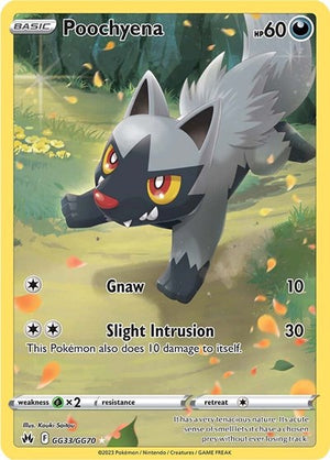 Pokemon TCG - SWSH12.5: Crown Zenith - Galarian Gallery - Poochyena - GG33/GG70 - Holofoil