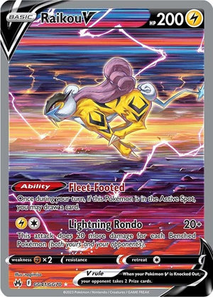 Pokemon TCG - SWSH12.5: Crown Zenith - Galarian Gallery - Raikou V - GG41/GG70 - Holofoil