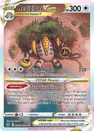 Pokemon TCG - SWSH12.5: Crown Zenith - Galarian Gallery - Regigigas VSTAR - GG55/GG70 - Holofoil