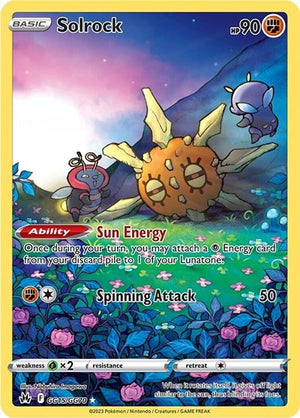 Pokemon TCG - SWSH12.5: Crown Zenith - Galarian Gallery - Solrock - GG15/GG70 - Holofoil