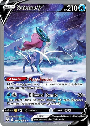 Pokemon TCG - SWSH12.5: Crown Zenith - Galarian Gallery - Suicune V - GG38/GG70 - Holofoil