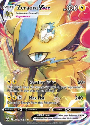 Pokemon TCG - SWSH12.5: Crown Zenith - Galarian Gallery - Zeraora VMAX - GG42/GG70 - Holofoil