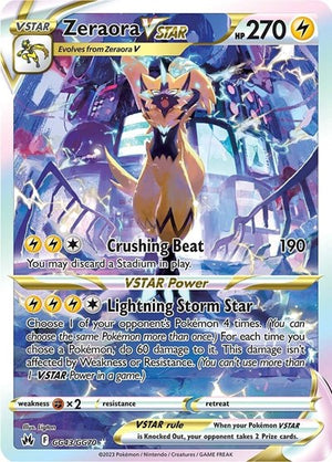 Pokemon TCG - SWSH12.5: Crown Zenith - Galarian Gallery - Zeraora VSTAR - GG43/GG70 - Holofoil