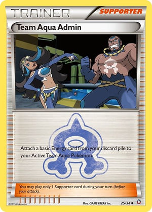 Pokemon TCG - Double Crisis - Team Aqua Admin - 25/34 - Reverse Holofoil