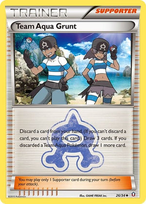 Pokemon TCG - Double Crisis - Team Aqua Grunt - 26/34 - Reverse Holofoil