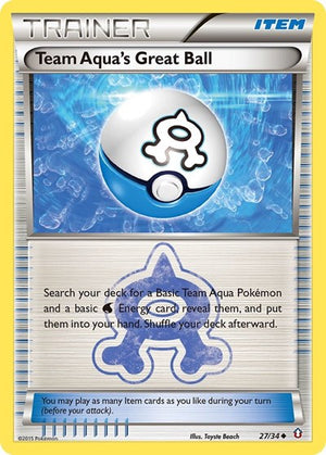 Pokemon TCG - Double Crisis - Team Aqua's Great Ball - 27/34 - Reverse Holofoil