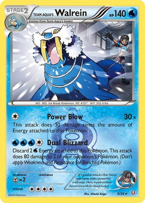 Pokemon TCG - Double Crisis - Team Aqua's Walrein - 5/34 - Holofoil
