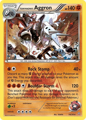 Pokemon TCG - Double Crisis - Team Magma's Aggron - 14/34 - Holofoil