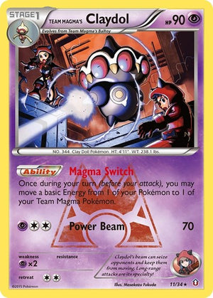 Pokemon TCG - Double Crisis - Team Magma's Claydol - 11/34 - Holofoil