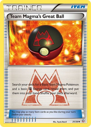 Pokemon TCG - Double Crisis - Team Magma's Great Ball - 31/34 - Reverse Holofoil