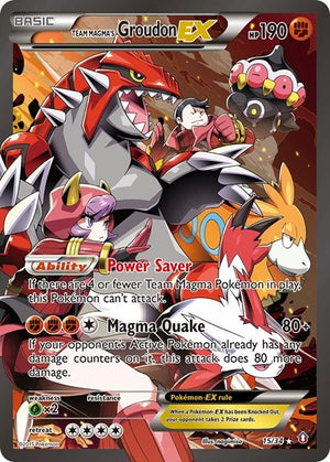 Pokemon TCG - Double Crisis - Team Magma's Groudon EX - 15/34 - Holofoil