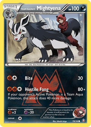 Pokemon TCG - Double Crisis - Team Magma's Mightyena - 19/34