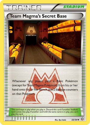 Pokemon TCG - Double Crisis - Team Magma's Secret Base - 32/34
