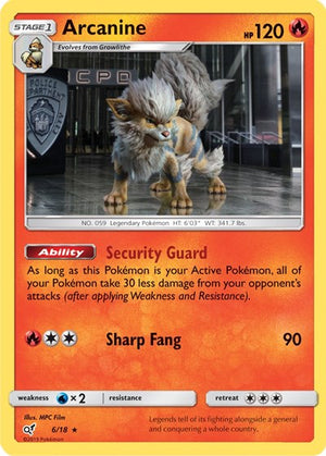 Pokemon TCG - Detective Pikachu - Arcanine - 6/18 - Holofoil