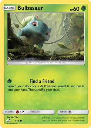 Pokemon TCG - Detective Pikachu - Bulbasaur - 1/18 - Holofoil