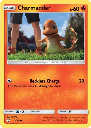 Pokemon TCG - Detective Pikachu - Charmander - 4/18 - Holofoil