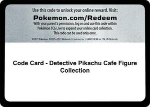 Pokemon TCG - Detective Pikachu - Code Card - Detective Pikachu Cafe Figure Collection