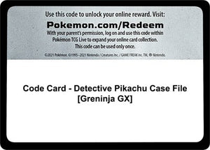 Pokemon TCG - Detective Pikachu - Code Card - Detective Pikachu Case File