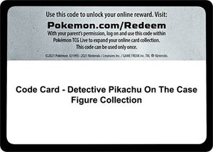 Pokemon TCG - Detective Pikachu - Code Card - Detective Pikachu On The Case Figure Collection