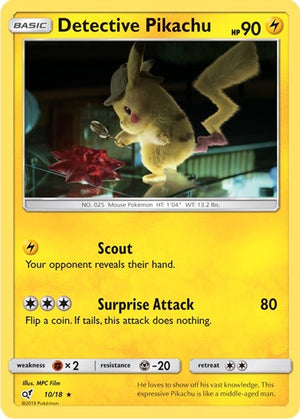 Pokemon TCG - Detective Pikachu - Detective Pikachu - 10/18 - Holofoil
