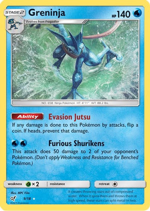 Pokemon TCG - Detective Pikachu - Greninja - 9/18 - Holofoil